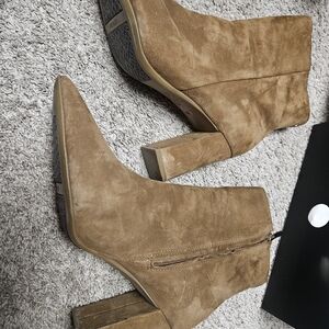 Nine West Tan Suede Heeled Boots